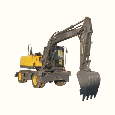 2200rpm rodou Mini Excavator Bucket Wheel Excavator com Cummins Engine