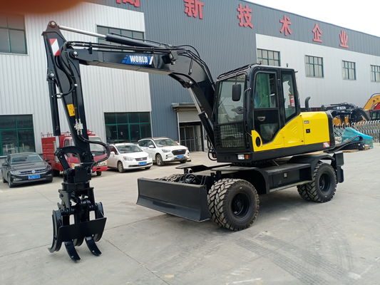 O mecânico Wheel Type Excavator de China com luta para a madeira ou a grama