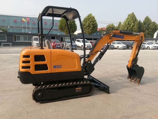 Excavadora mini-crawler compacta com profundidade de corte de lâmina de 310 mm 2200kg Balde 0.1-0.3cbm