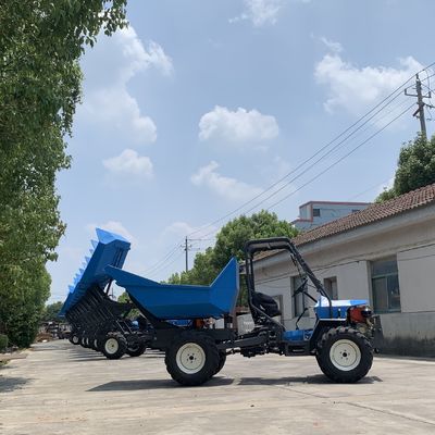 Mini Agriculture Trator Articulated Steering verde com o motor dourado dos peixes