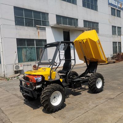 Terreno de borracha amarelo de Mini Small Tractors For All do trator da trilha