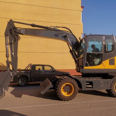 2200rpm rodou Mini Excavator Bucket Wheel Excavator com Cummins Engine