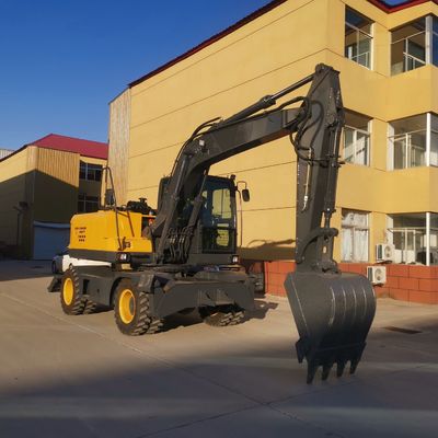 2200rpm rodou Mini Excavator Bucket Wheel Excavator com Cummins Engine