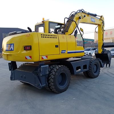 Máquina de escavação pequena rodada amarela do motor de Mini Excavator YUCHAI