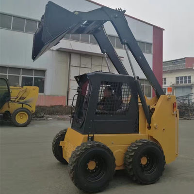 Multi estojo compacto pequeno funcional Mini Wheel Loader do carregador do boi do patim
