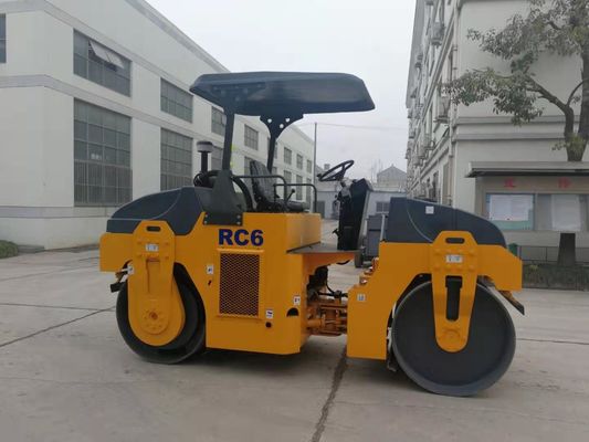Quadro articulado que vibra o único rolo 6000kg Mini Road Roller do cilindro