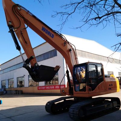 Máquina escavadora hidráulica Long Boom Excavator da esteira rolante do movimento de terras com exposição do LCD
