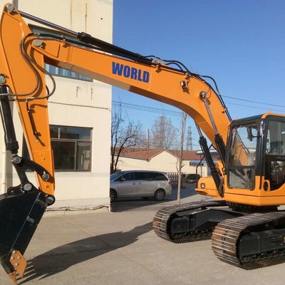 Máquina escavadora hidráulica Long Boom Excavator da esteira rolante do movimento de terras com exposição do LCD