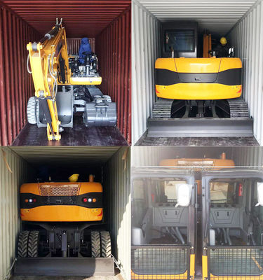 A máquina escavadora anticolisão Compact Flexible Yanmar do carregador da roda rodou a máquina escavadora