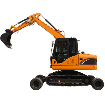 Máquina escavadora hidráulica Flexible Operation 8 Ton Mini Excavator da esteira rolante da roda