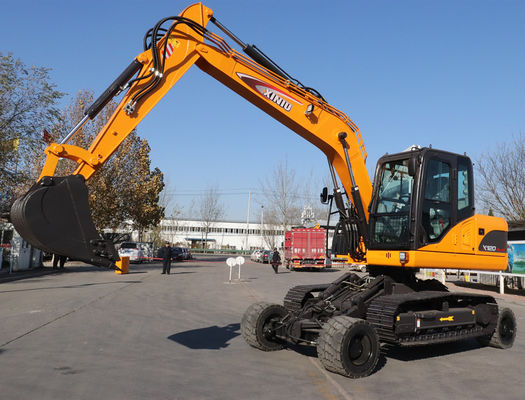 Máquina escavadora montada de 12 Ton Wheel Crawler Excavator Flexible esteira rolante excelente