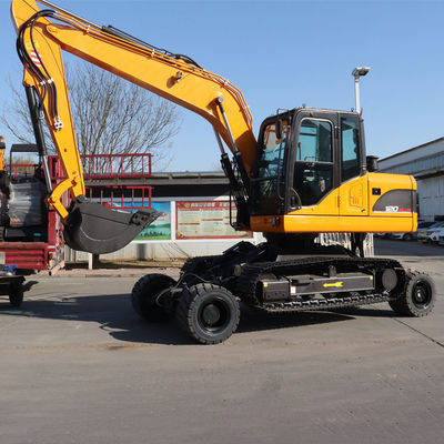 Máquina escavadora montada de 12 Ton Wheel Crawler Excavator Flexible esteira rolante excelente