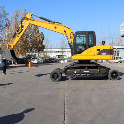 Máquina escavadora montada de 12 Ton Wheel Crawler Excavator Flexible esteira rolante excelente