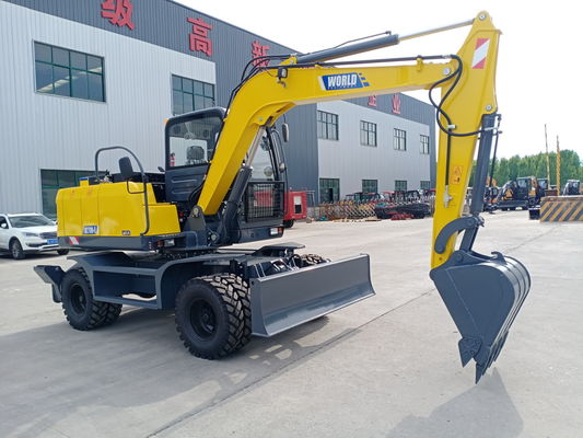 Mecânico Mini Wheel Crawler Excavator Bucket 0,2--.6cbm para o rio limpo