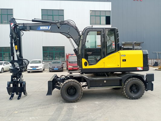 O mecânico Wheel Type Excavator de China com luta para a madeira ou a grama
