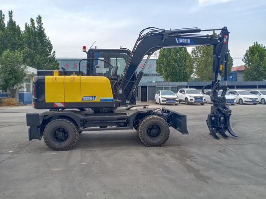 O mecânico Wheel Type Excavator de China com luta para a madeira ou a grama