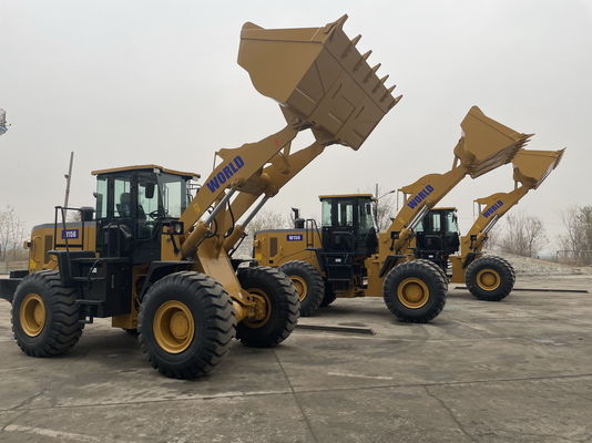 peso de funcionamento 16200kg Front End Wheel Loader com força de fuga máxima de 150±5kN