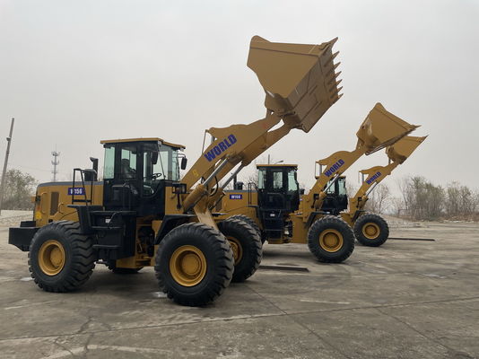 peso de funcionamento 16200kg Front End Wheel Loader com força de fuga máxima de 150±5kN