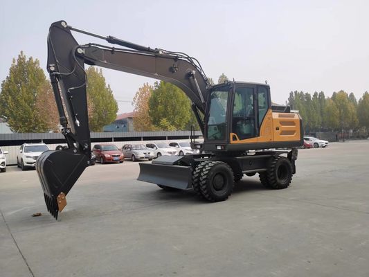 Mini Log Grapple Wheel Backhoe Excavator 0,6cbm a 0,8cbm para Engenharia Municipal