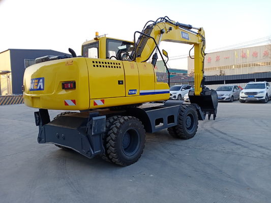 Excavadora versátil de rodas pequenas com capacidade de tanque de combustível de 252 litros para várias operações