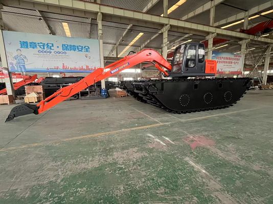 China Top Brand Excavator Anfíbio Não Usado HK150SD Com 0,25 M3 Máquina de Limpeza de Rio Boom de Longo Alcance