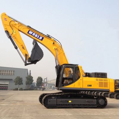 Máquina escavadora Yellow Mini Hydraulic Excavator do pneu de borracha do quadro da segurança