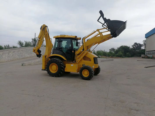 Carregador 8200kg Front Loader Backhoe do Backhoe do estojo compacto da movimentação de quatro rodas